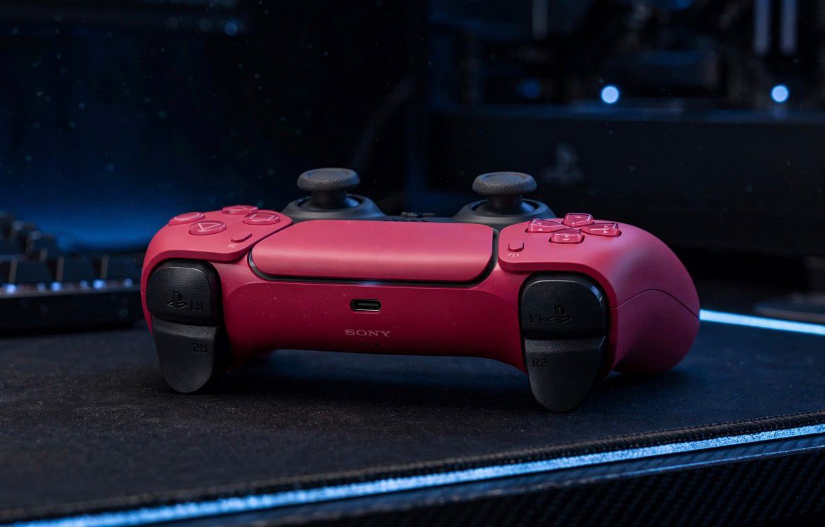 PS5 DualSense Wireless Controller - Cosmic Red & Black - Home Used - Original Sony