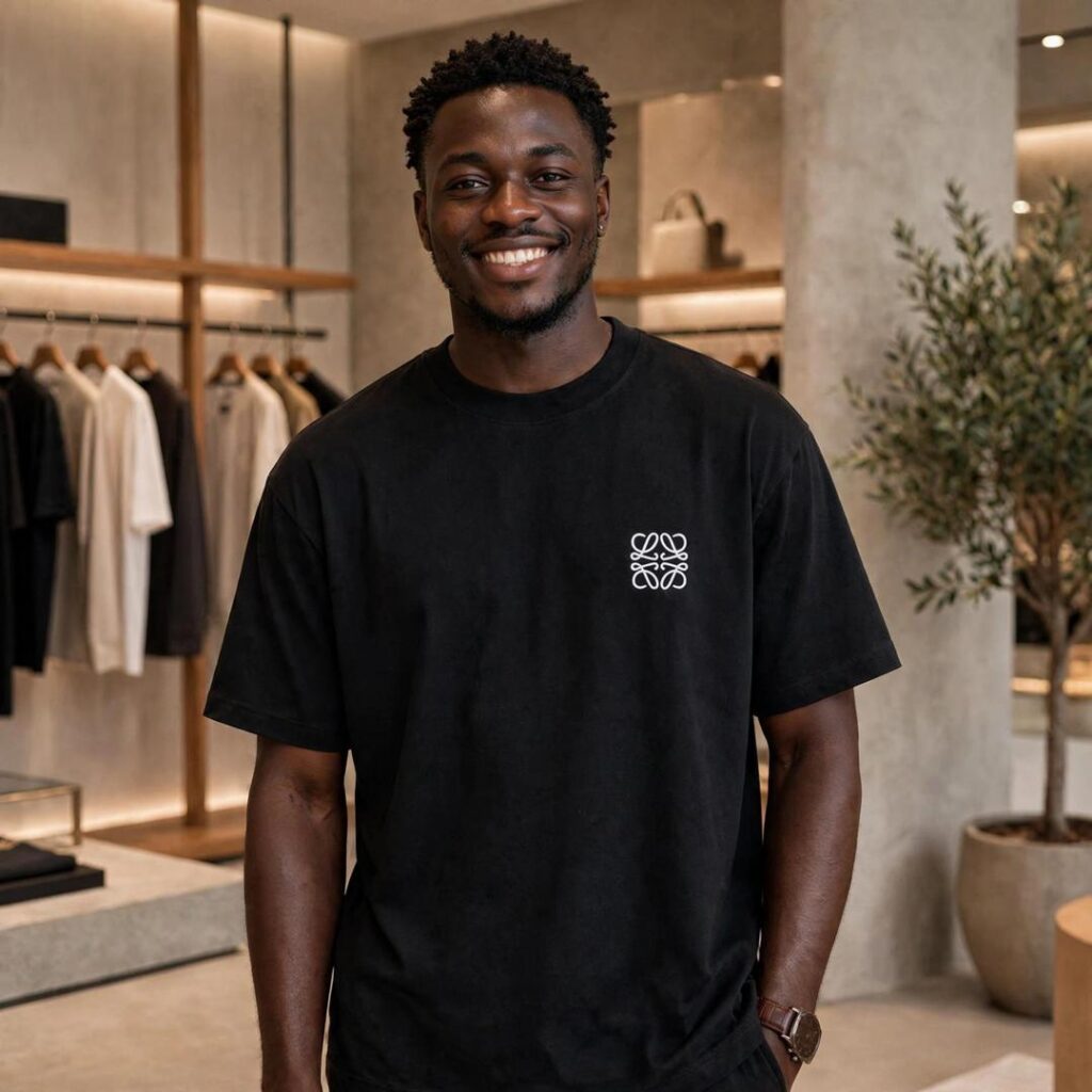 Loewe Oversized T-Shirt - Black Front Chest Logo Back Big Anagram - Luxury Streetwear - S M L XL XXL