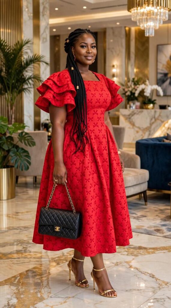 RED BOW RUFFLE MIDI - PREORDER FLYER